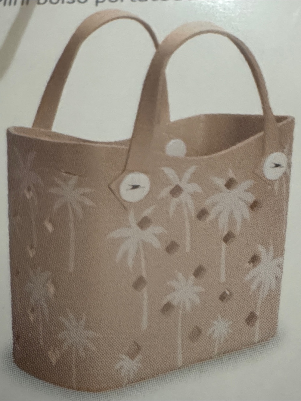 Mini Haul it all Beige Palm-Print Tote Bag - Women - Picture 13 of 14